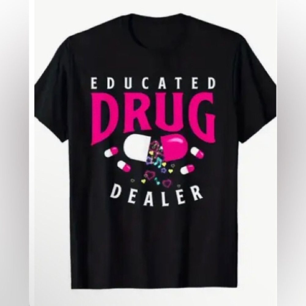 Black and Pink Graphic Kids T-Shirt